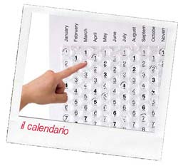 calendario antistress fatto con carta scoppiettina